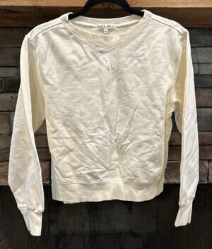 Women’s ALEX MILL Ivory Crewneck Pullover Sweatshirt Size XS *B9